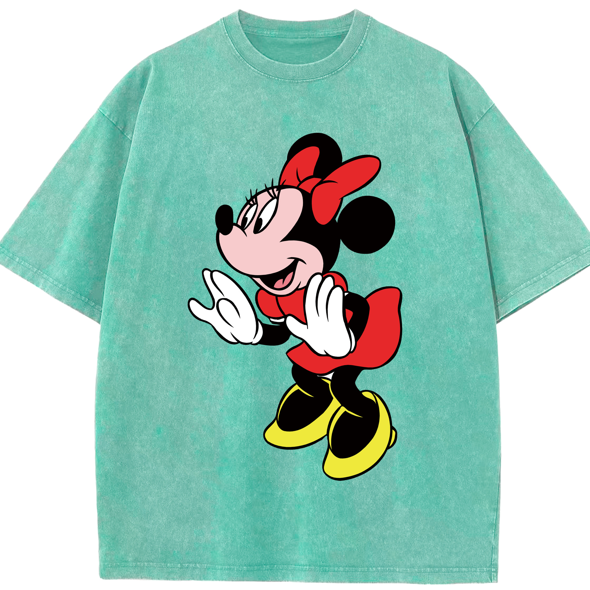 （画像用） ミッキーマウス Mickey Mouse 綿100% ヴィンテージ風 半袖Tシャツ（フロントプリント）